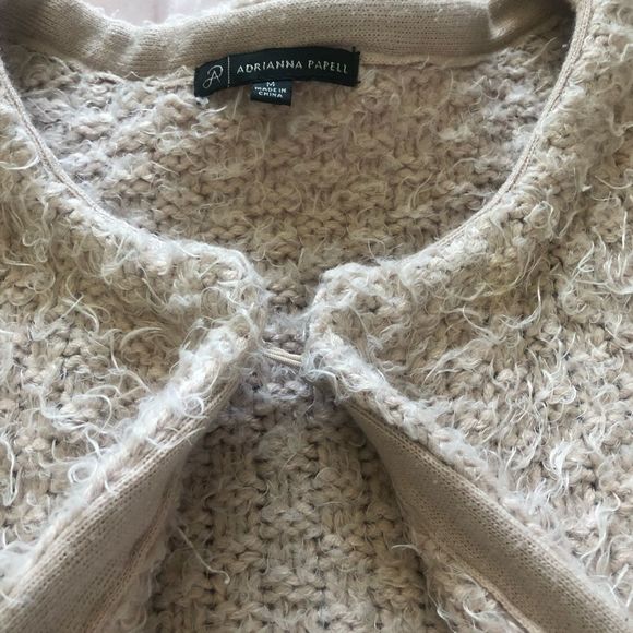 ADRIANA PAPELL | Women's Pink Eyelash Open Cardigan Size M - Picture 6 of 8